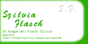 szilvia flasch business card